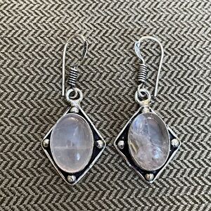 Sterling Silver Moonstone Earrings